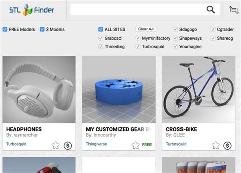 stl finder|free stls for 3d printing.